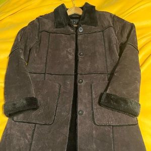 Women’s Vintage Steve Madden Y2K Brown Suede Jacket Patchwork Mid Length Size M